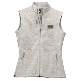 WOMEN’S STORM CREEK SWEATERFLEECE VEST- Pleather Mono Patch