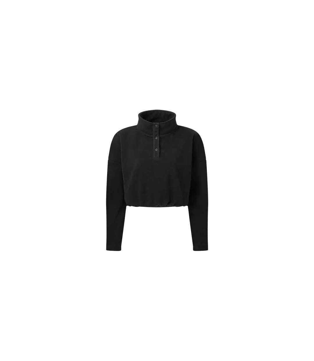 Womens/ladies cropped fleece top black TriDri