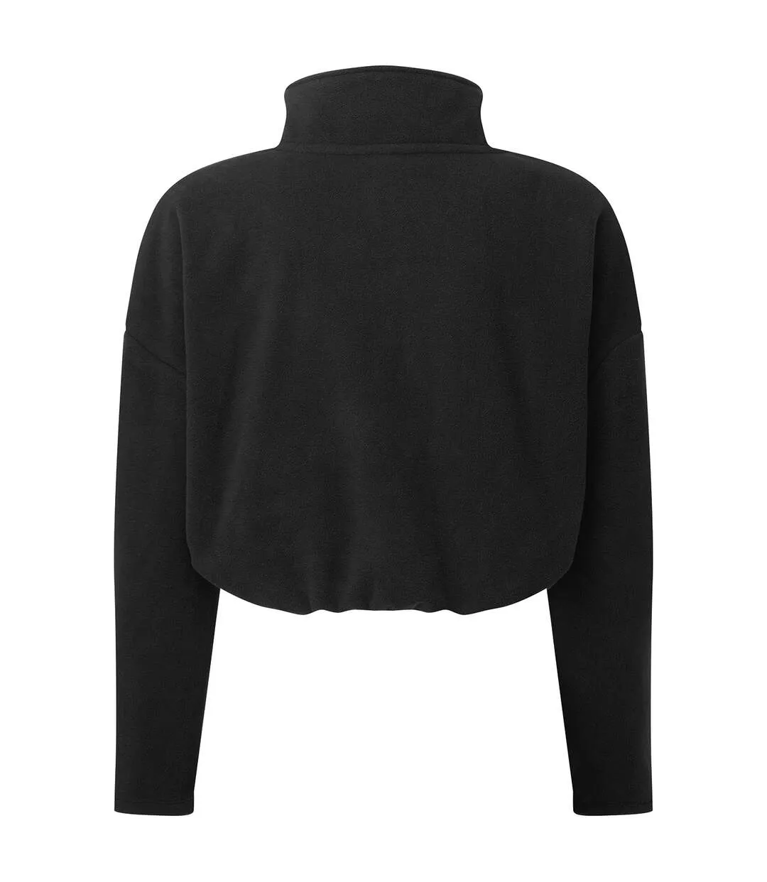 Womens/ladies cropped fleece top black TriDri