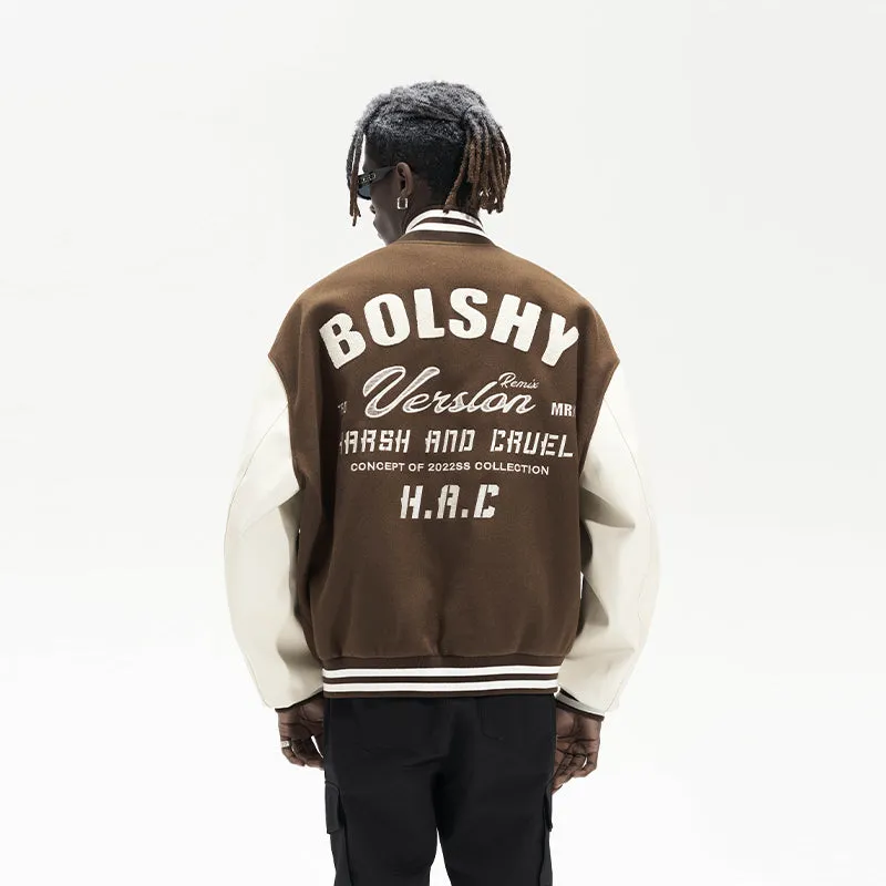 Woolen Logo Varsity Jacket