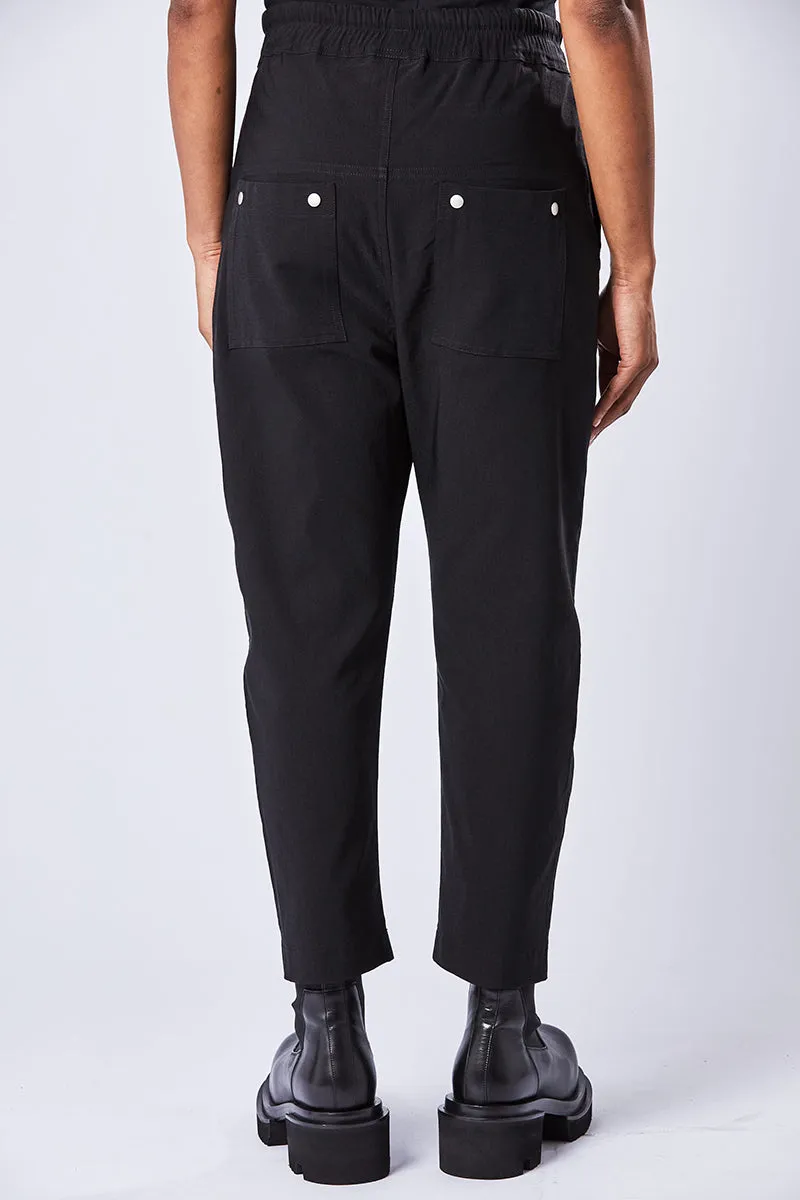 WOVEN DROPPED CROTCH TROUSERS