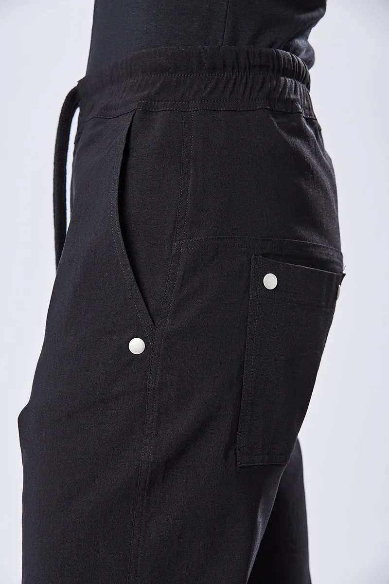 WOVEN DROPPED CROTCH TROUSERS