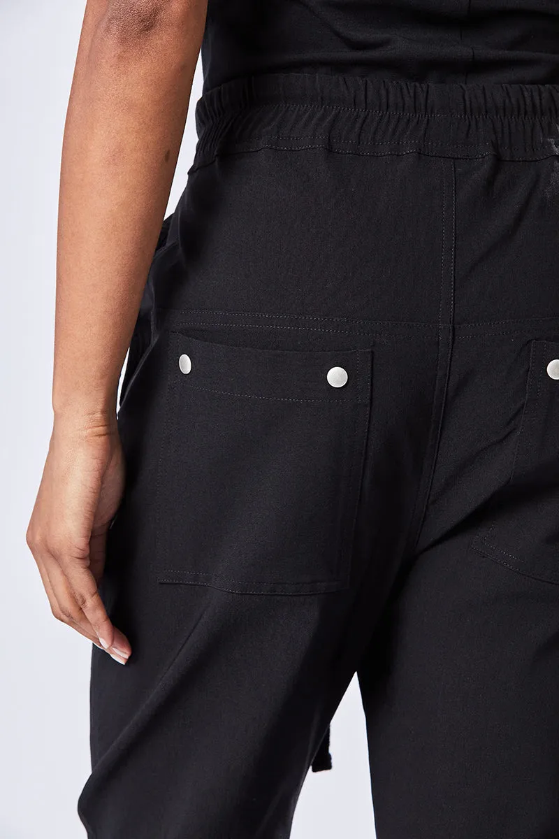 WOVEN DROPPED CROTCH TROUSERS