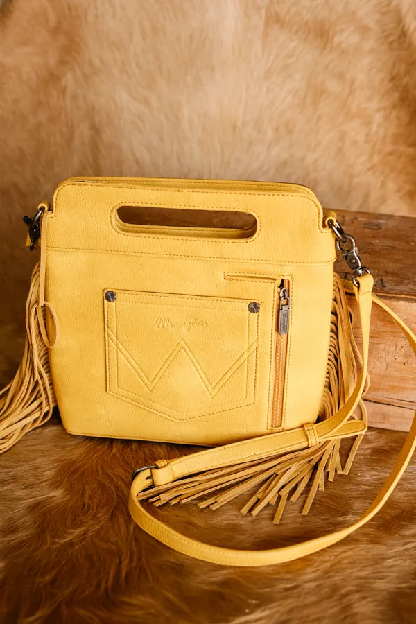 Wrangler Talsma Boot Stitch Fringe Bag [Mustard]  ON SALE NOW: 40% OFF