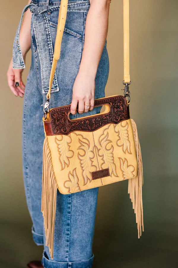 Wrangler Talsma Boot Stitch Fringe Bag [Mustard]  ON SALE NOW: 40% OFF