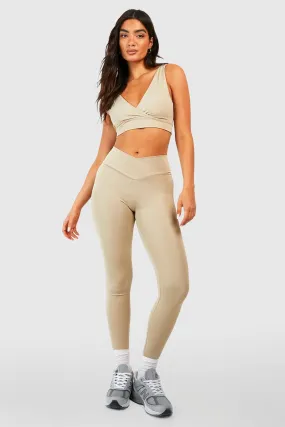 Wrap Over Waist Workout Leggings