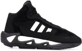 Y-3 side stripe sneakers Black