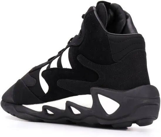 Y-3 side stripe sneakers Black