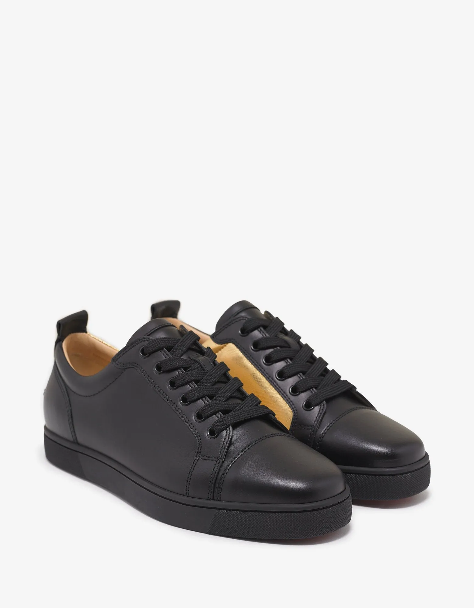 Yang Louis Junior Black & Gold Trainers