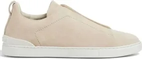 Zegna Triple Stitch leather sneakers Neutrals