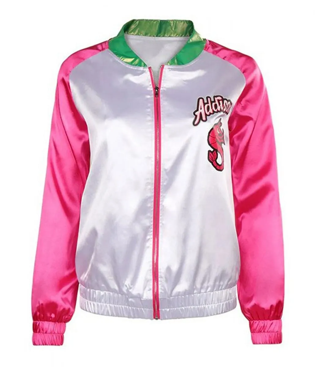 Zombies 3 Meg Donnelly Pink and White Satin Jacket